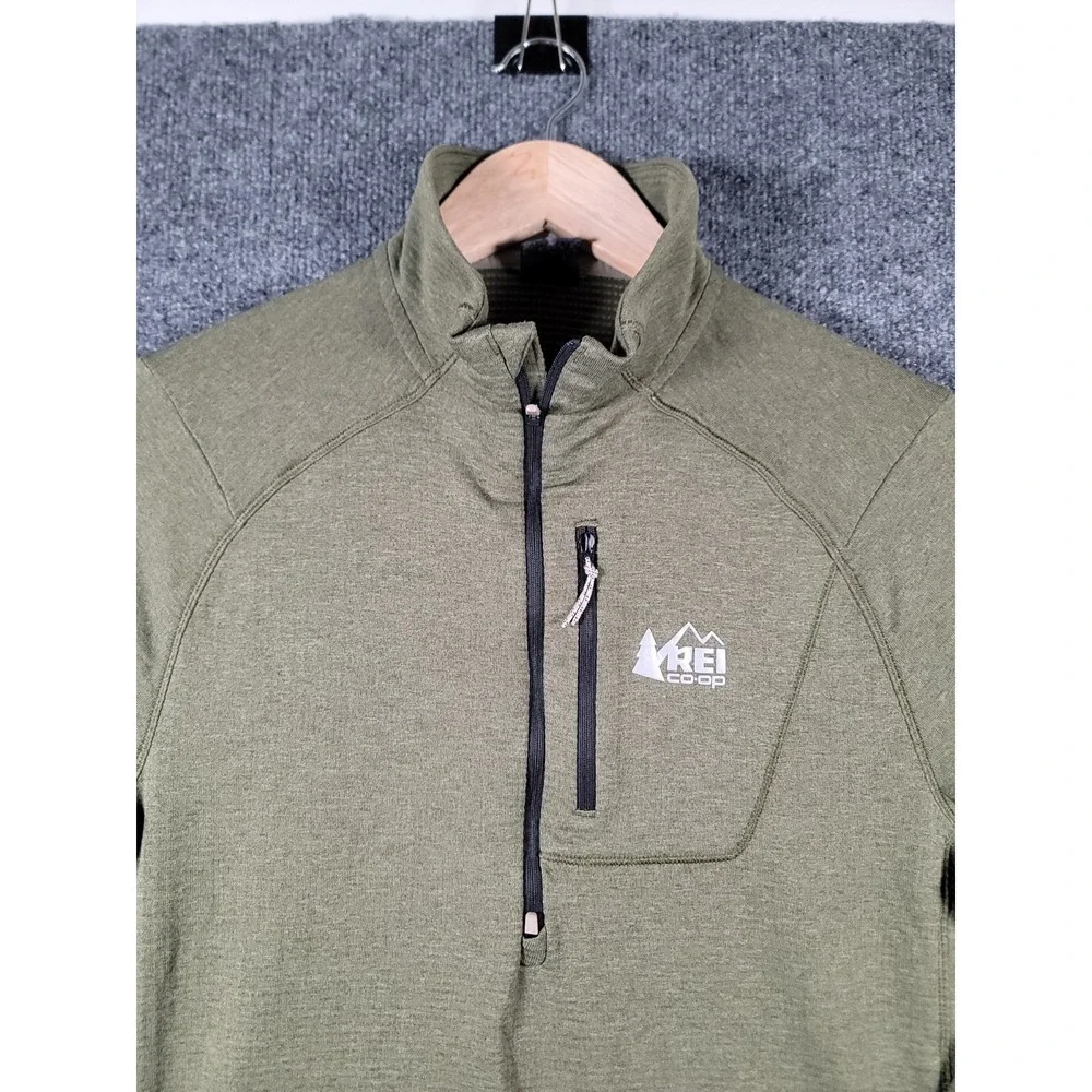 REI Co-op Swiftland Pullover Sweater Medium Polartec 1/4 Zip Grid Fleece Mock